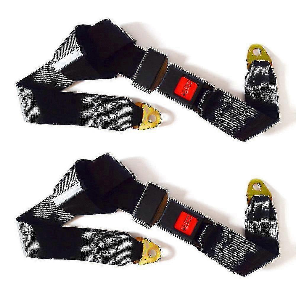 2 Pack Universal Lap Adjustable Seat Belt 2 Point Adjustable Safety Harness Kit Single Double Seat Lap Seatbelt ft