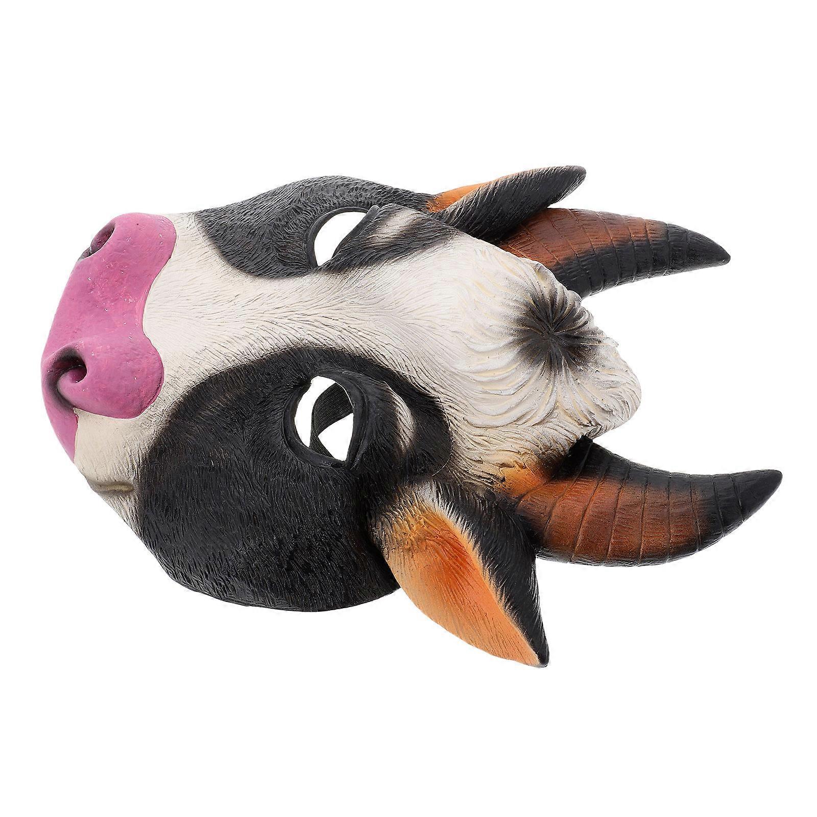 Cow Mask for Cosplay Use Unique Latex Halloween Mask for Masquerade Parties