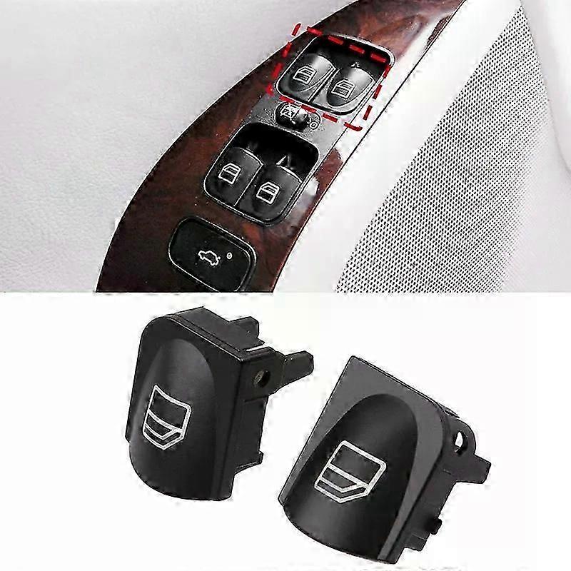NEW-Window Switch Button Covers for Mercedes Benz W203 W208 C Clk Class Front Left+Right Window Switch Repair Button Caps