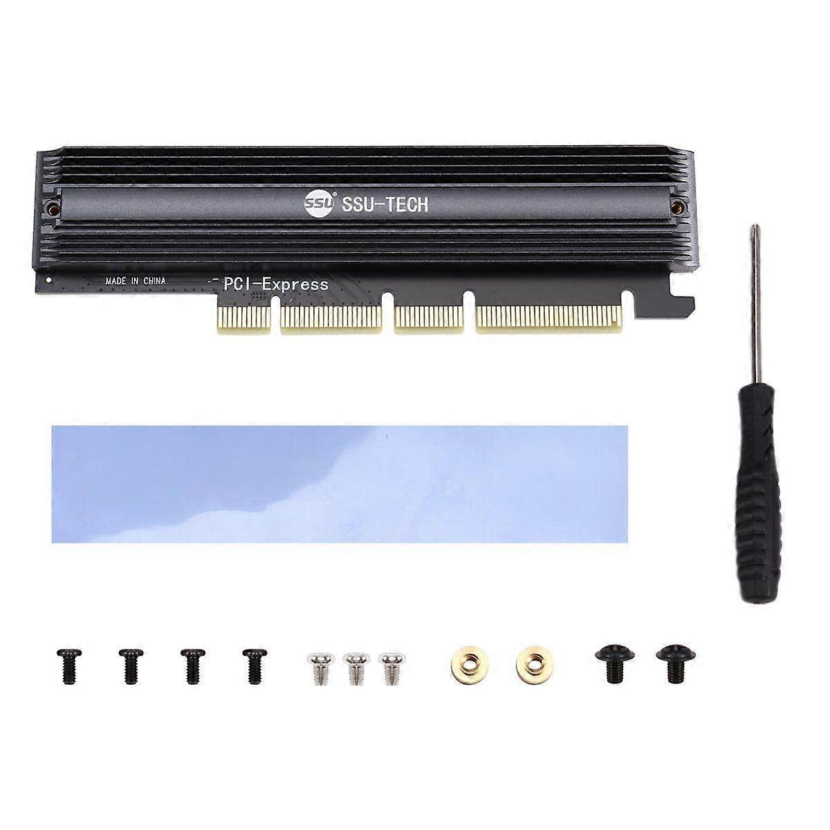 PCIe 4.0 to M.2 NVME Adapter Card M.2 NVME to PCI-E X4 Expansion Card High-Speed 64Gbps with Heats