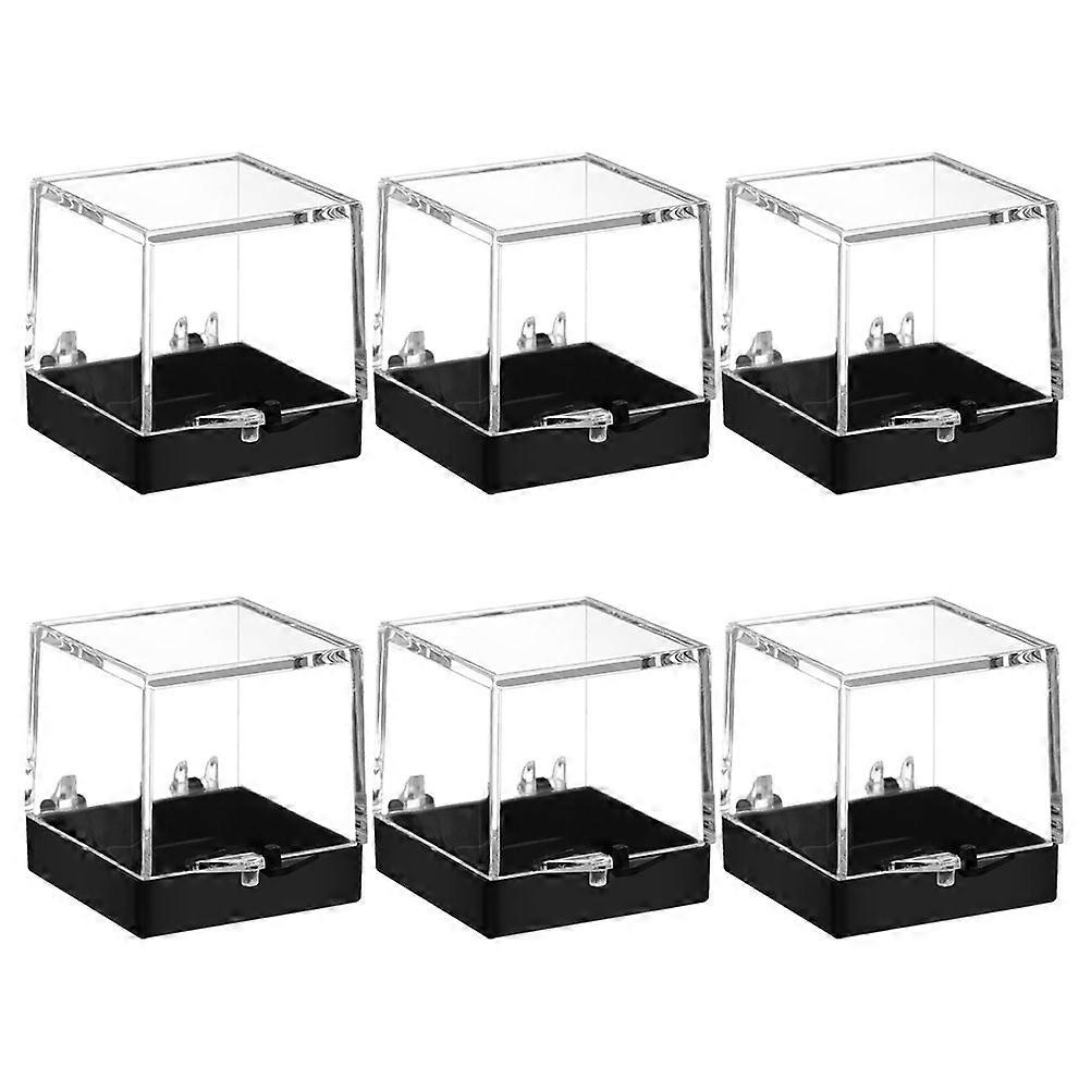 Rock Storage Specimen Display Box for Storage 6Pcs Clear Plastic Collection Organizer