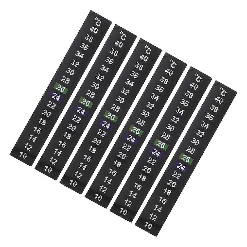 Aquarium Temperature Stickers Pet Color Changing Temperature Indicator Labels 6Pcs