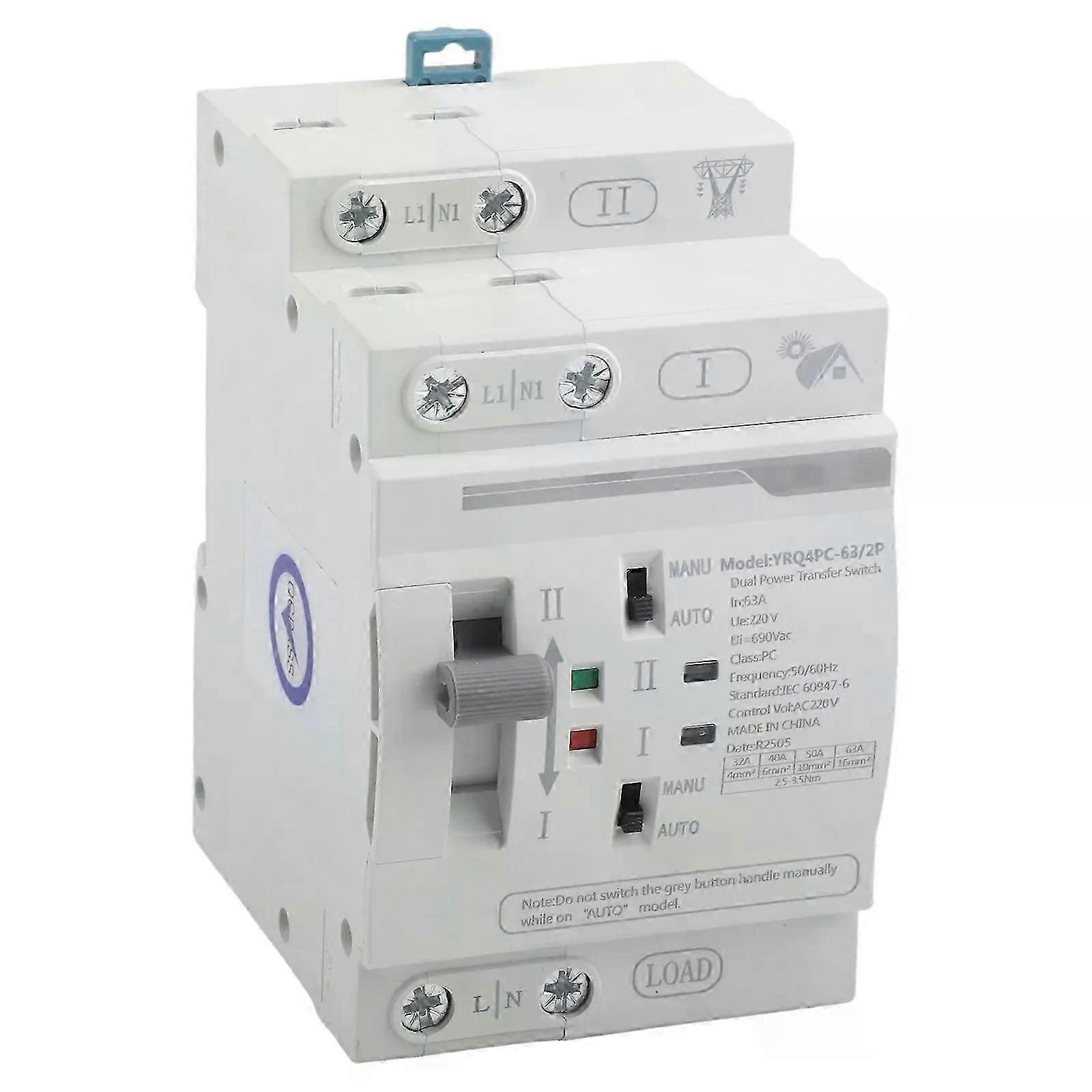 Adequate Protection Mechanisms Integrated into the Dual Power Automatic Transfer System Rated at AC220V and 63A