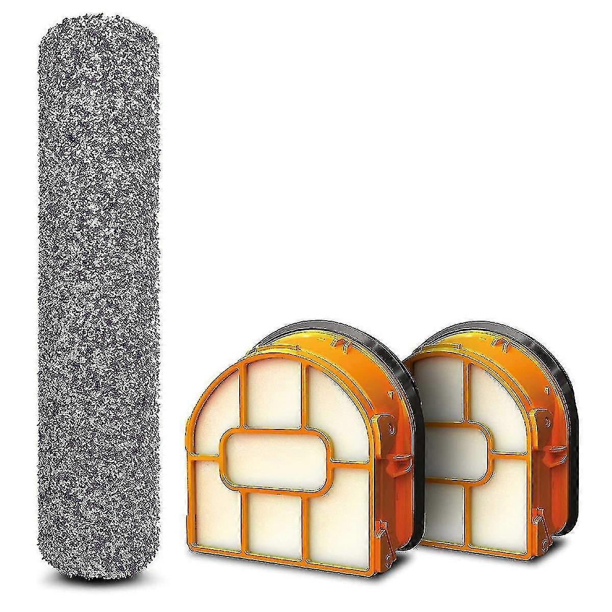 Compatible Shark Wdb1f2 Replacement Antimicrobial Brushroll & 2-pack Filter Bundle, Compatible Hydrovac 3-in-1 Multi-surface Cleaners Compatible With