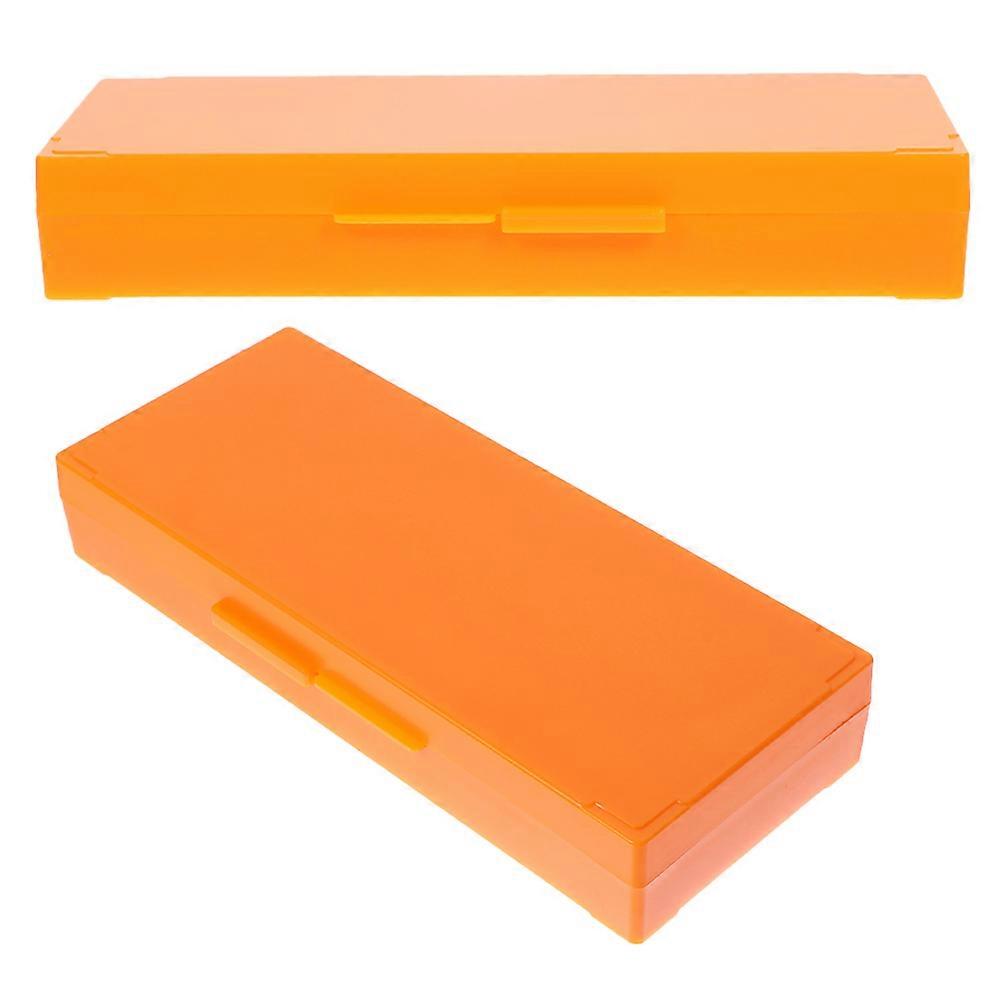 Orange Biological Microscope Slide Boxes for Holding Use 6Pcs