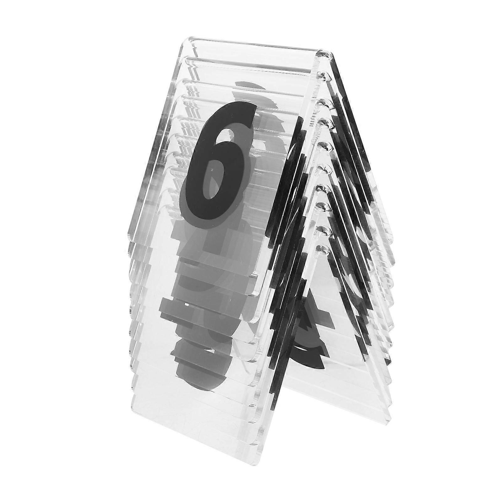 Acrylic Numbered Table Tents for Wedding Use 1Set Clear Double Sided Table Signs