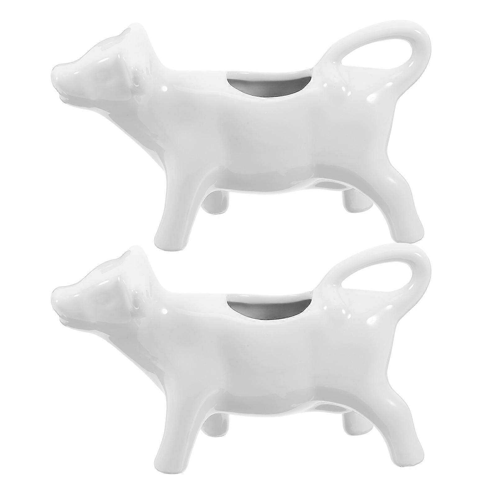 Smooth Pouring Milk Kettle Ceramic Pitcher Great For Restaurant Kitchen Bar Multi-functional Use 8Pcs