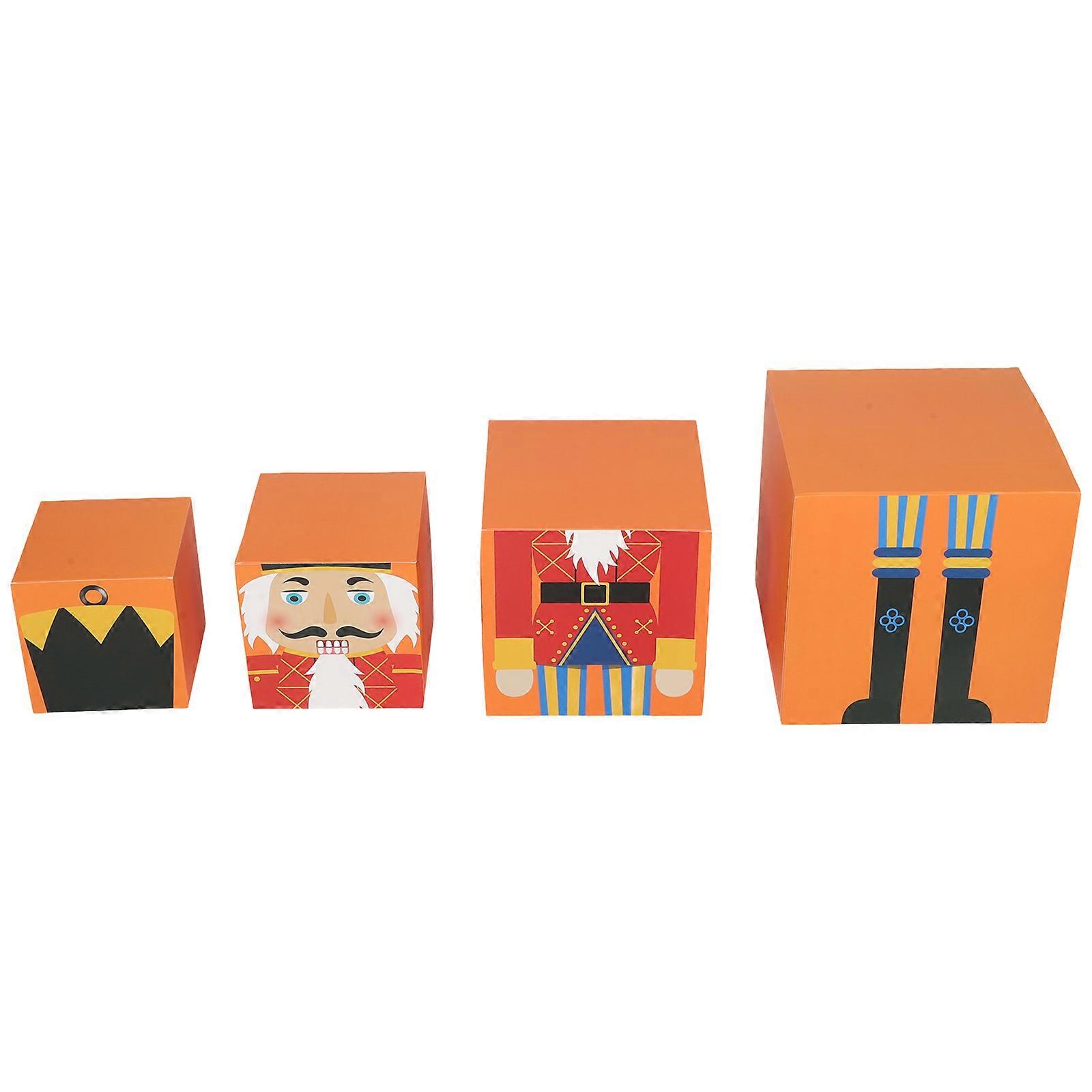 Decorative Nutcracker Stackable Boxes for Storage 1Set Holiday Use