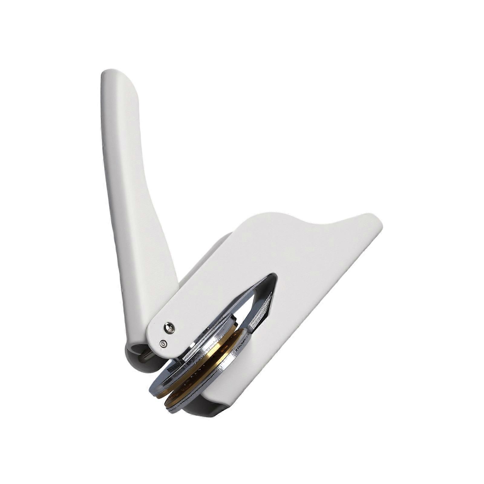 Customizable Steel Embossing Tool for Individualized Text and Brand Stamping on Records Layouts and Requests  White