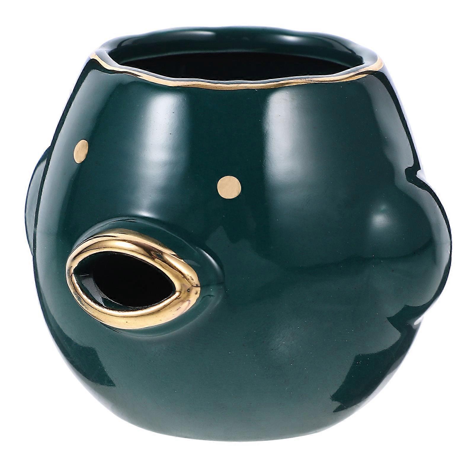 Egg White Separator Ceramic Egg Separator for Home Use 3Pcs Green Chick Style