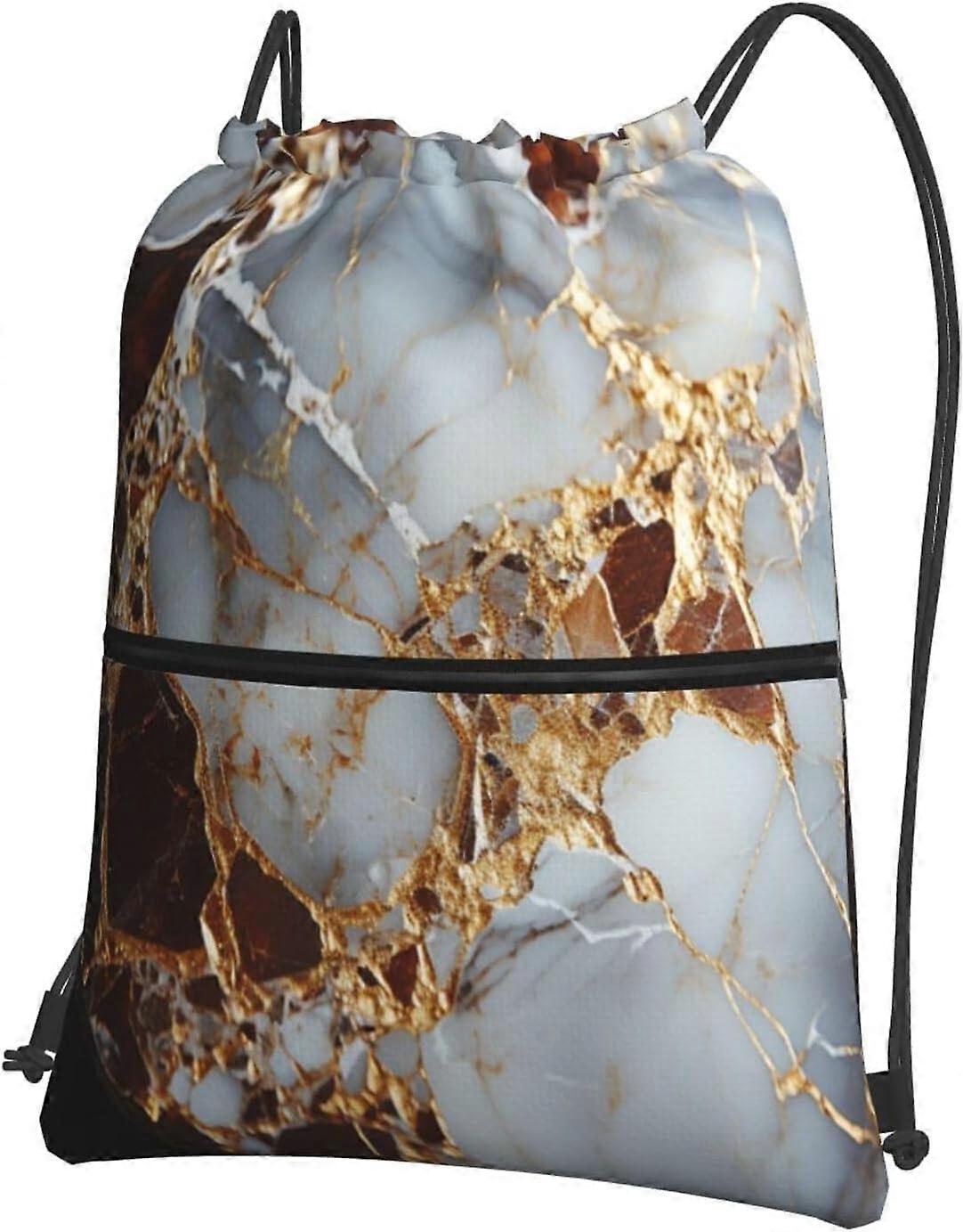 Ceramic tile pattern Lightweight Drawstring Gym Bag for Men-Durable Water-Resistant Mesh for Sports, Travel, Yoga, Camping