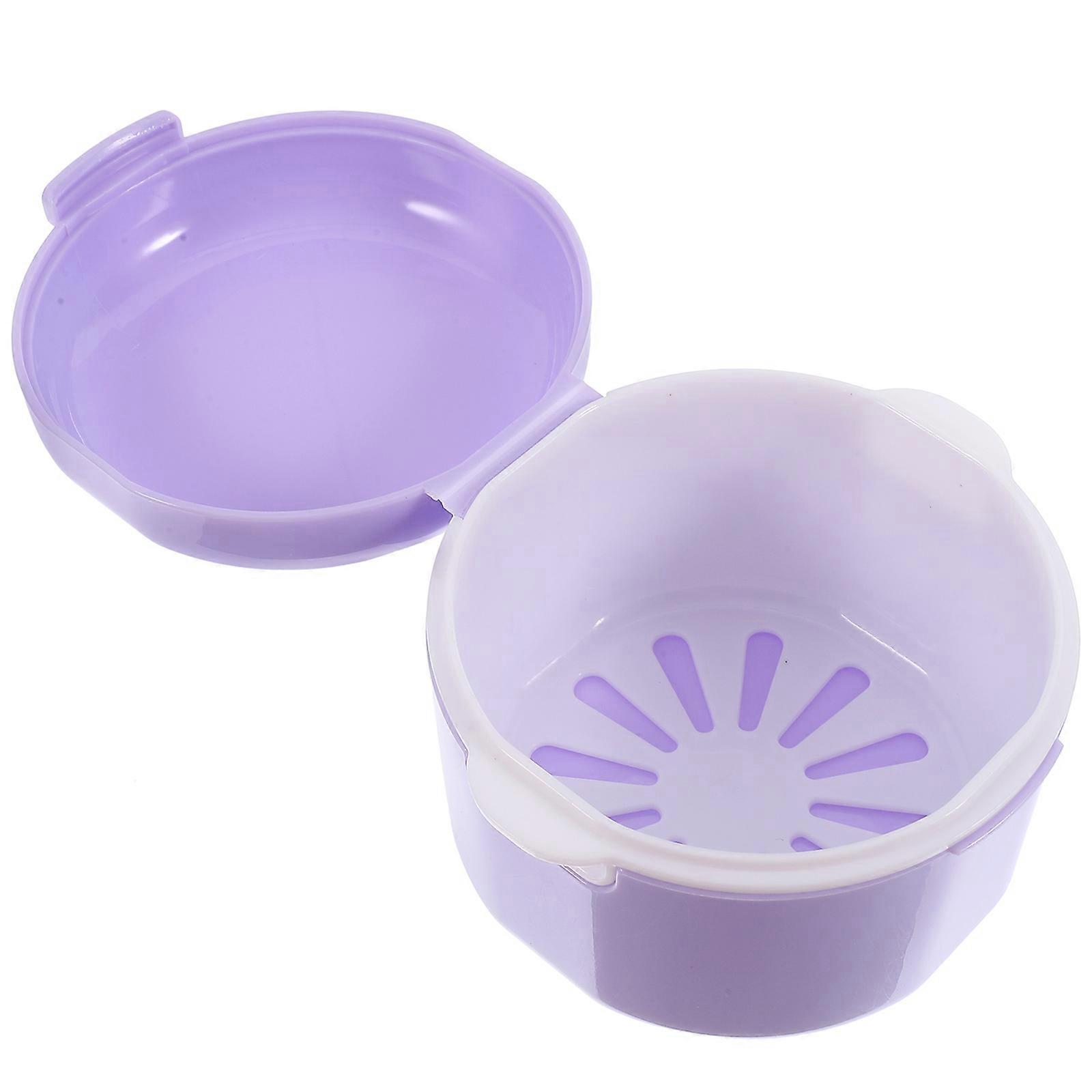 Portable Denture Container Case for Storage Use 3Pcs Household Retainer Box