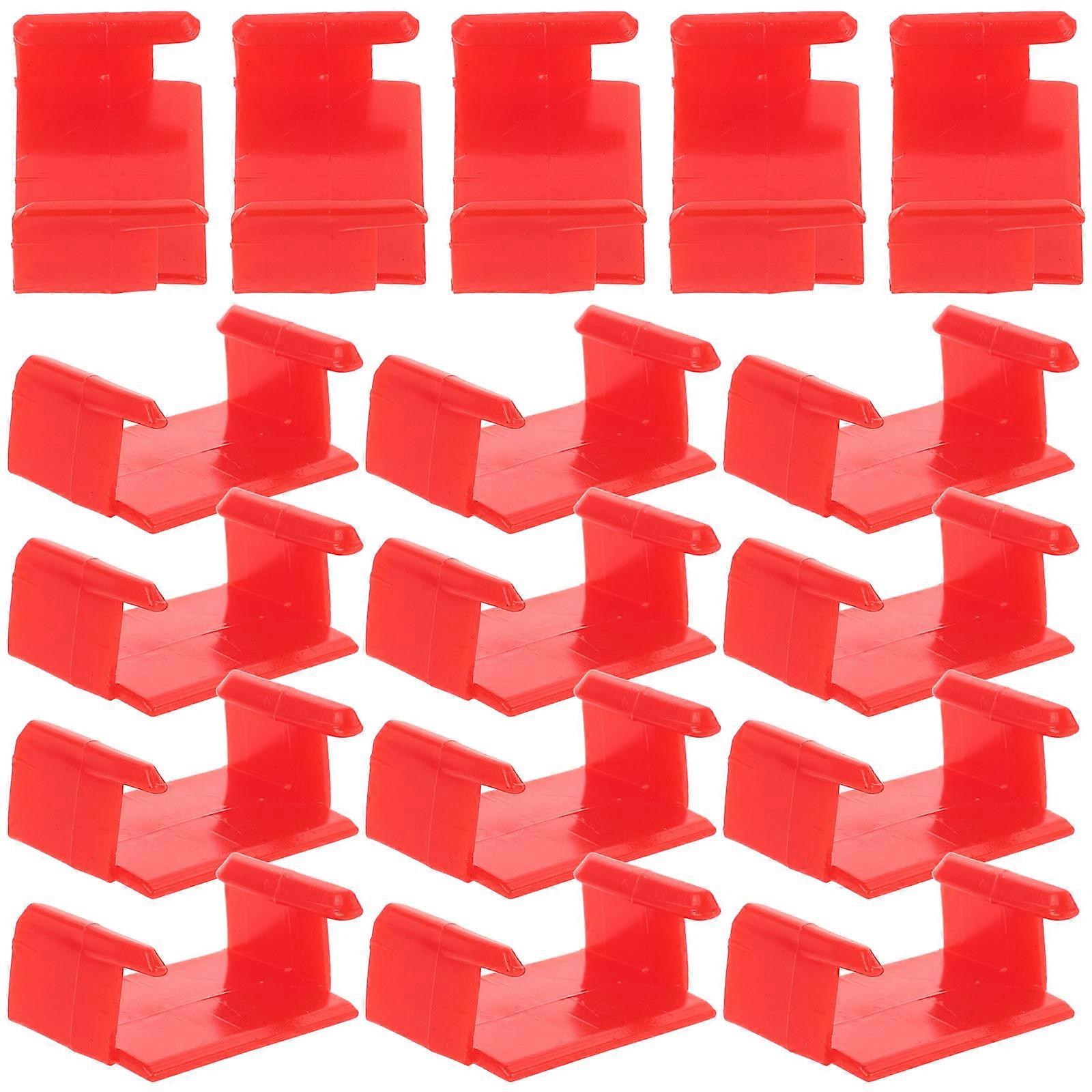 Plastic Train Track Clips for Train Set Accessories 20Pcs Red Securing Clips