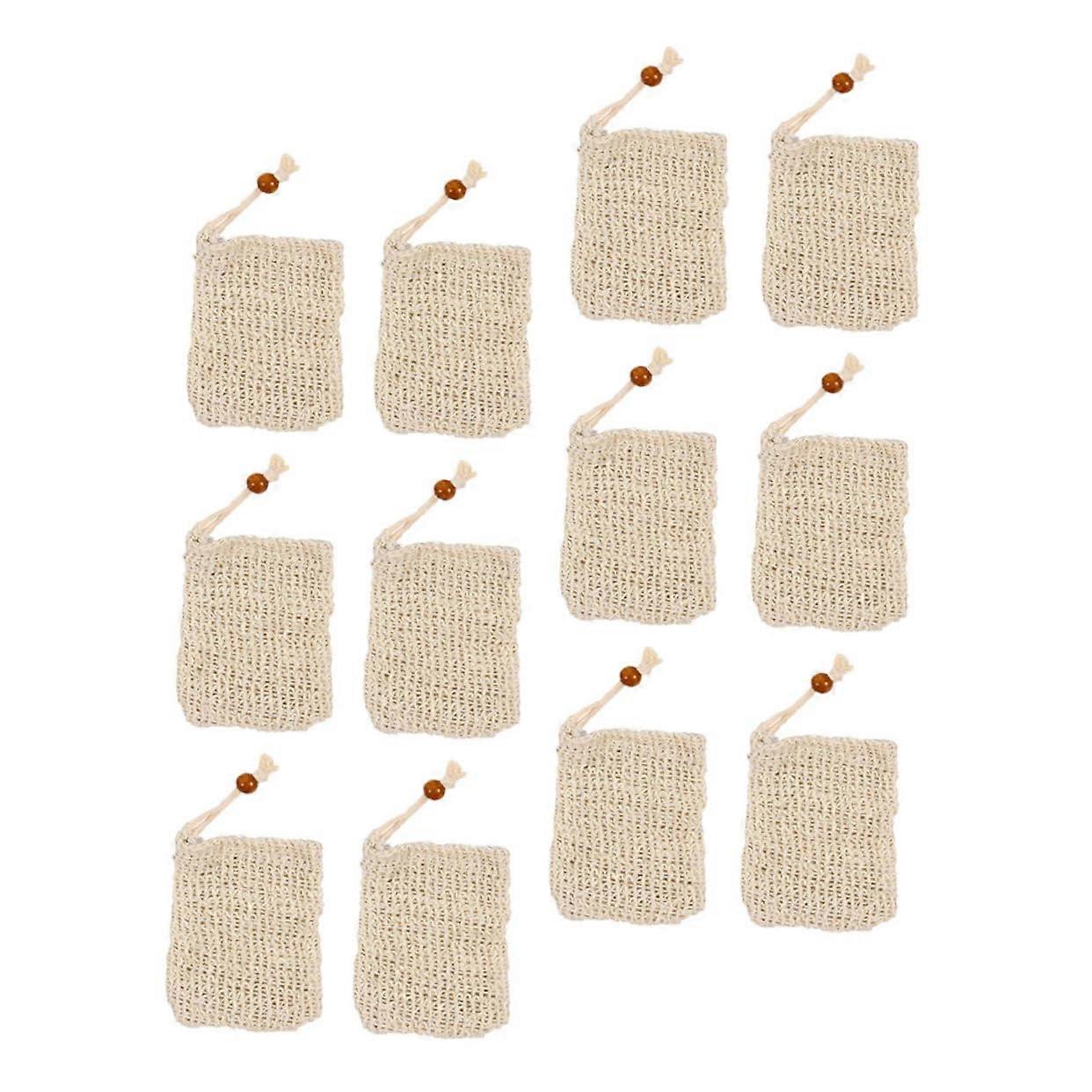 14pcs Mesh Soap Saver Bags with Drawstring, Exfoliating Pouch for Shower and Bath