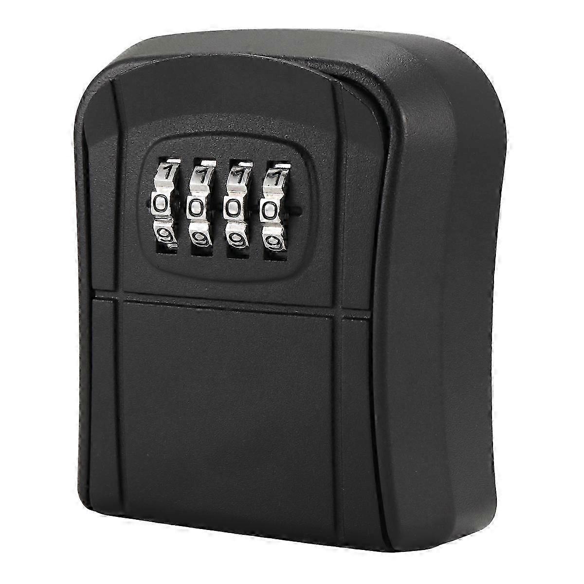 Key Box Wall Mounted Mini Key Safe Outdoor Key Box (Black)