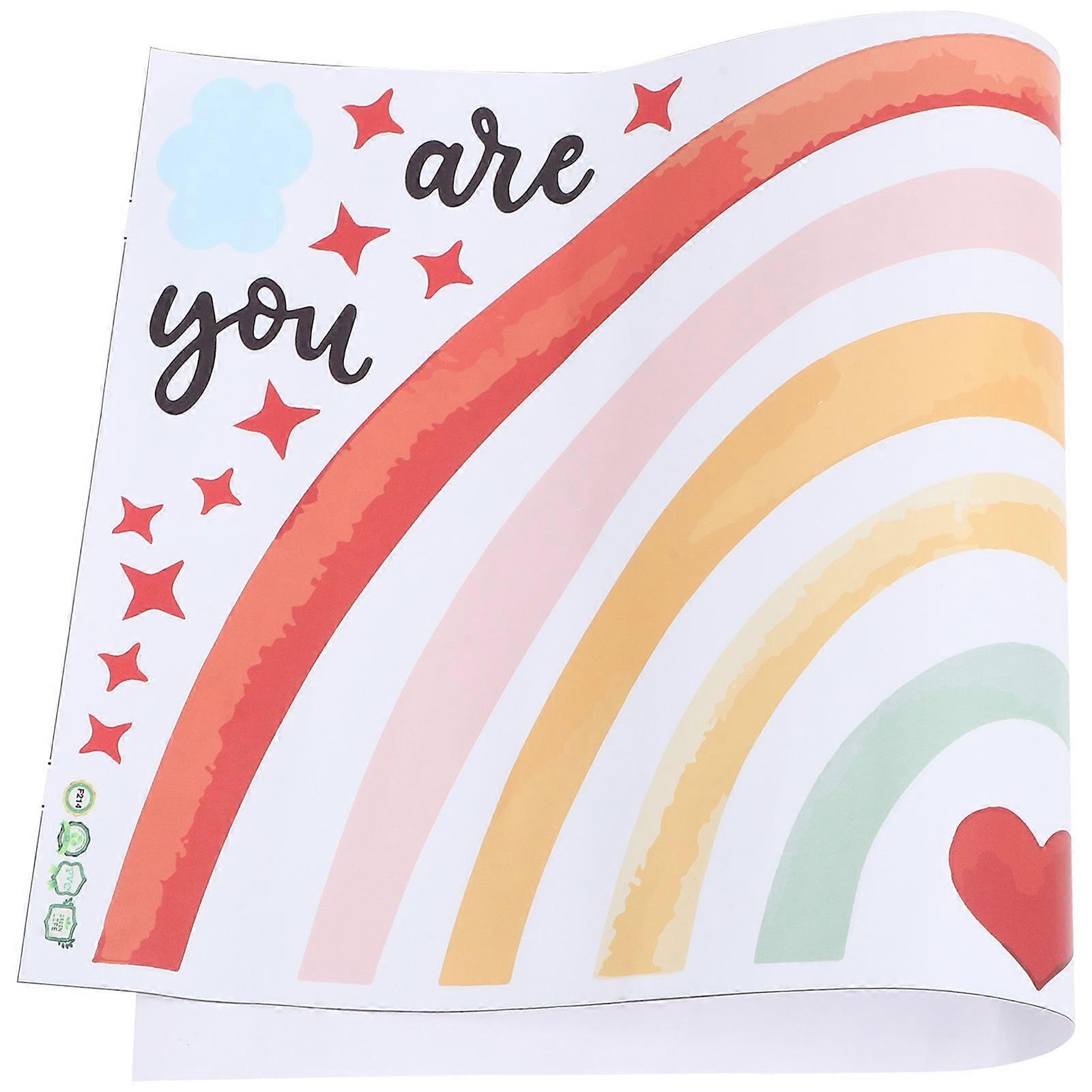 Rainbow Wall Sticker Bedroom Wall Decal for Decoration Multi Color