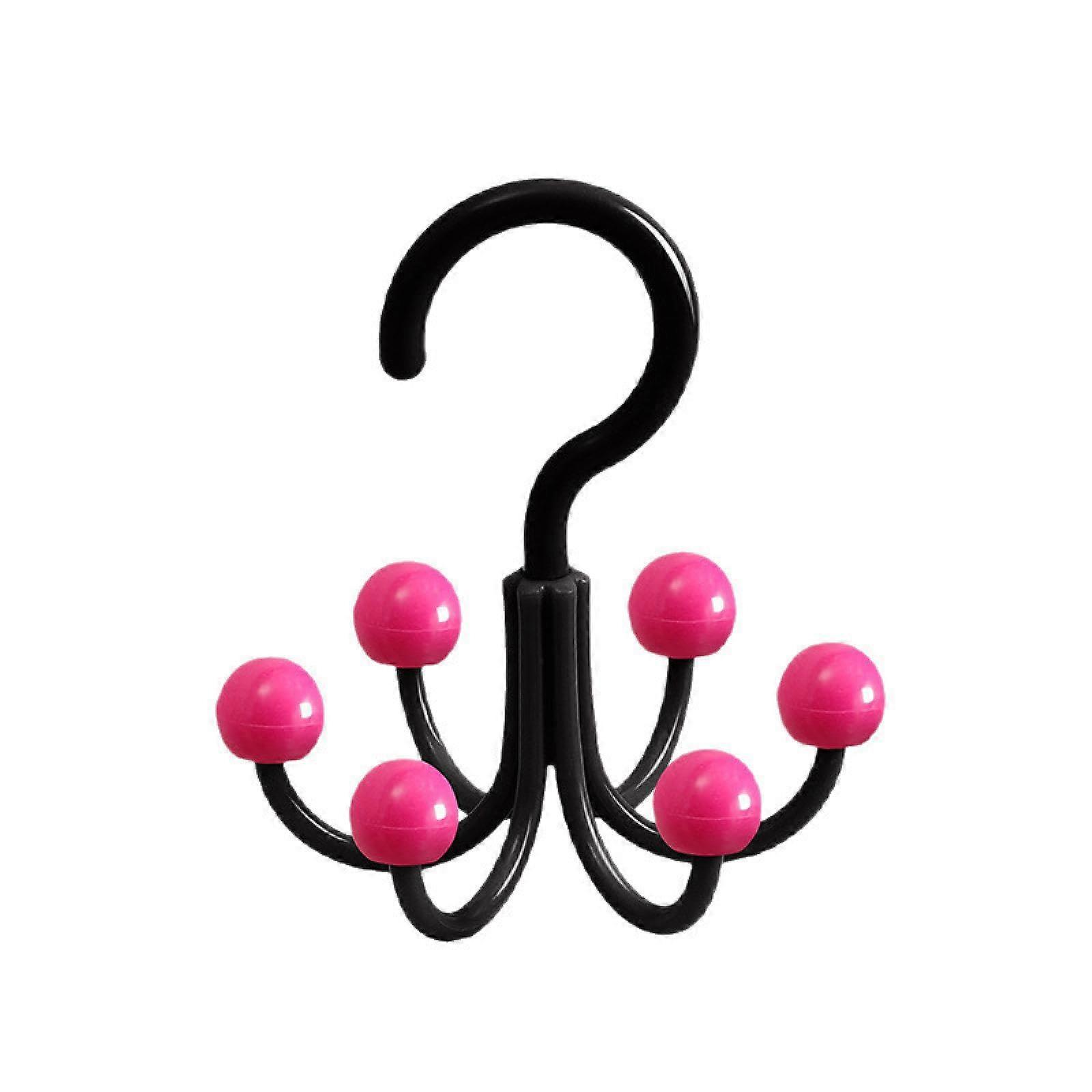 Rotating Clothes Hook 360° SixClaw Design MultiPurpose Wardrobe Storage Organizer Black