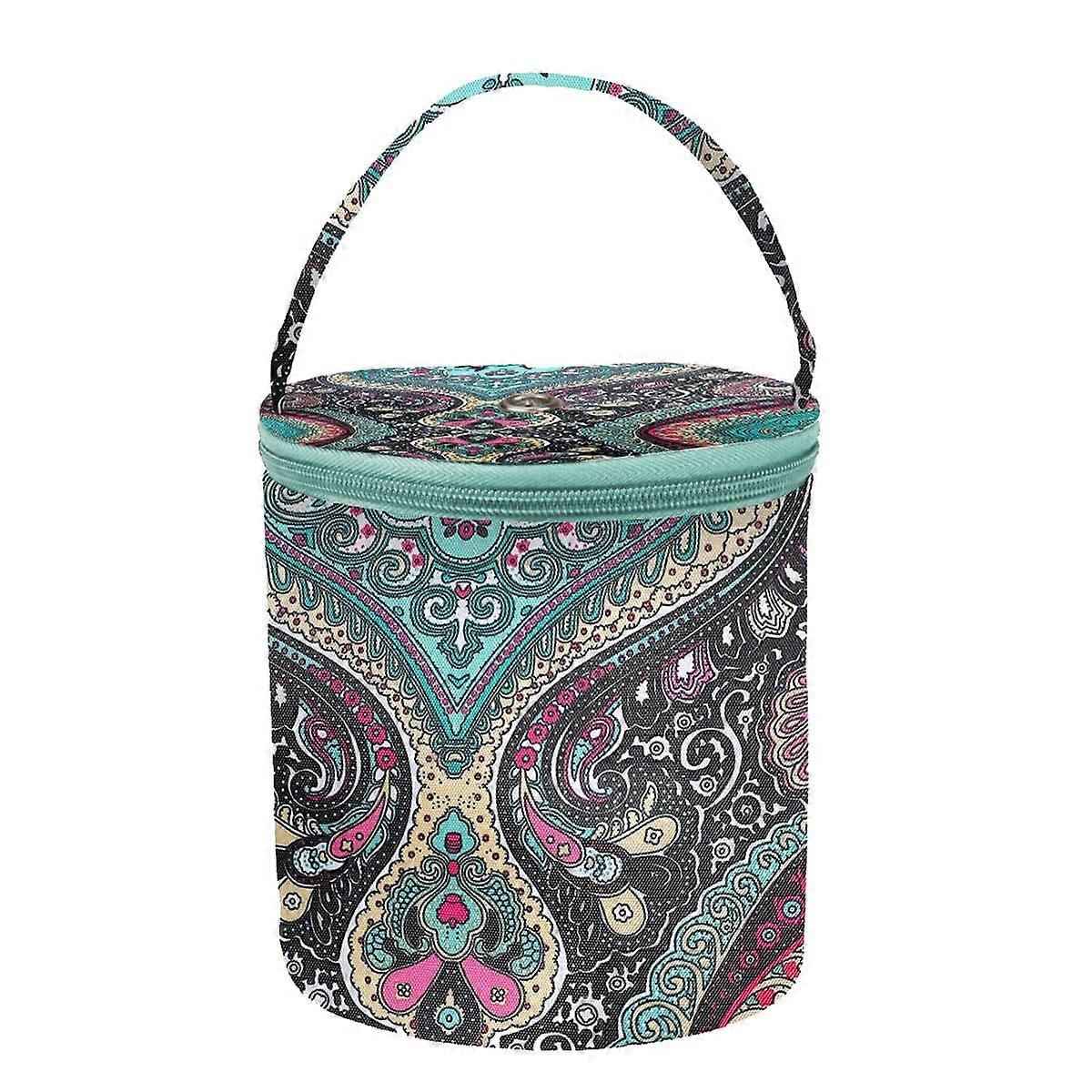 Small Yarn Storage Bag with Zipper, Knitting Project Organizer with Transparent  Panel