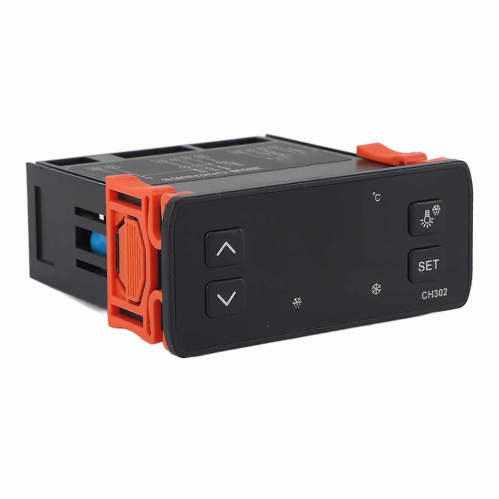 Smart Dual-Sensor Digital Temperature Controller for Refrigerating & Defrosting, Alarm Function, AC110V/AC220V 26-27s