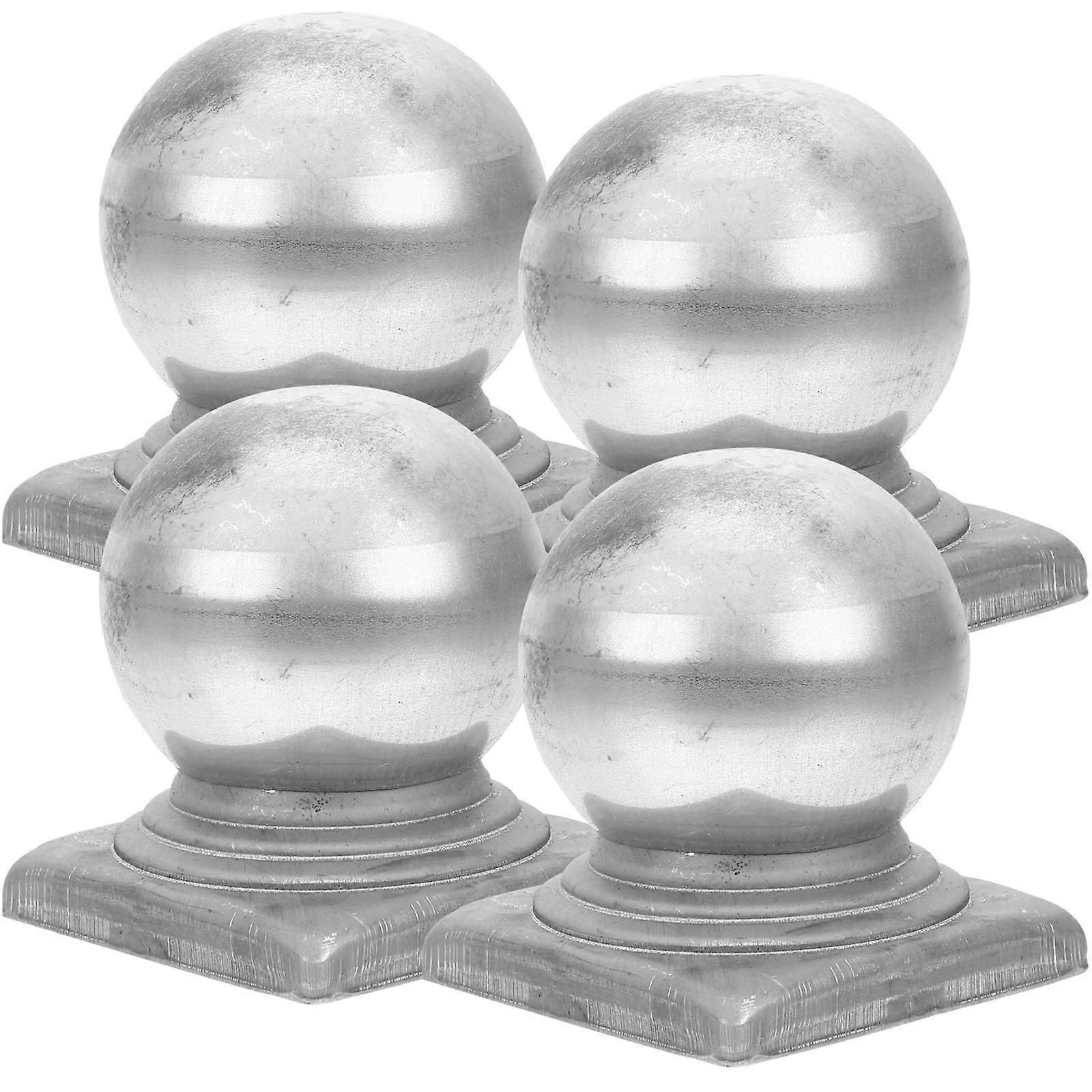 Newel Post Cap for Fence Posts 4Pcs Metal Durable Protector