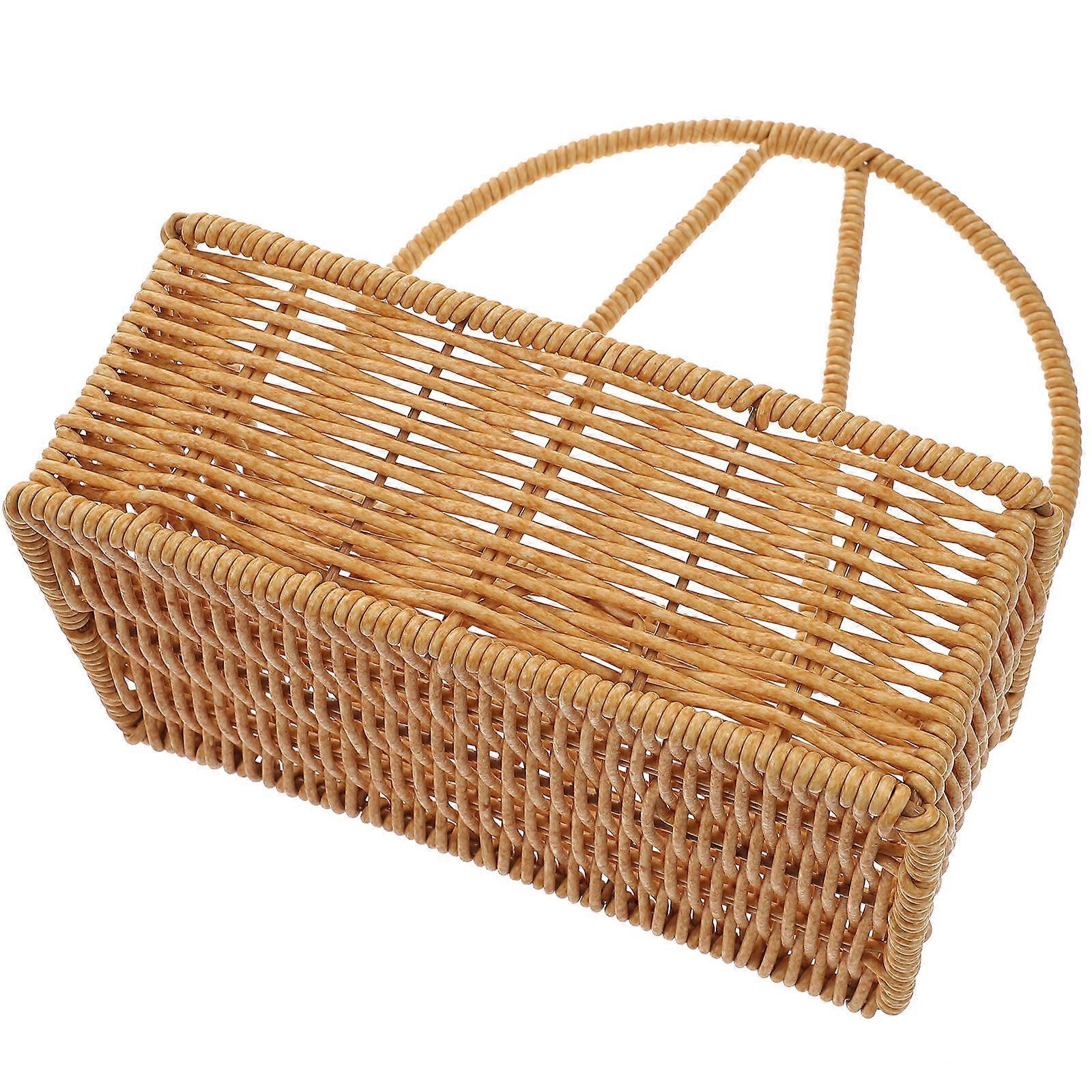 Wall Hanging Fruit Basket Handmade Woven Basket for Storage 3Pcs