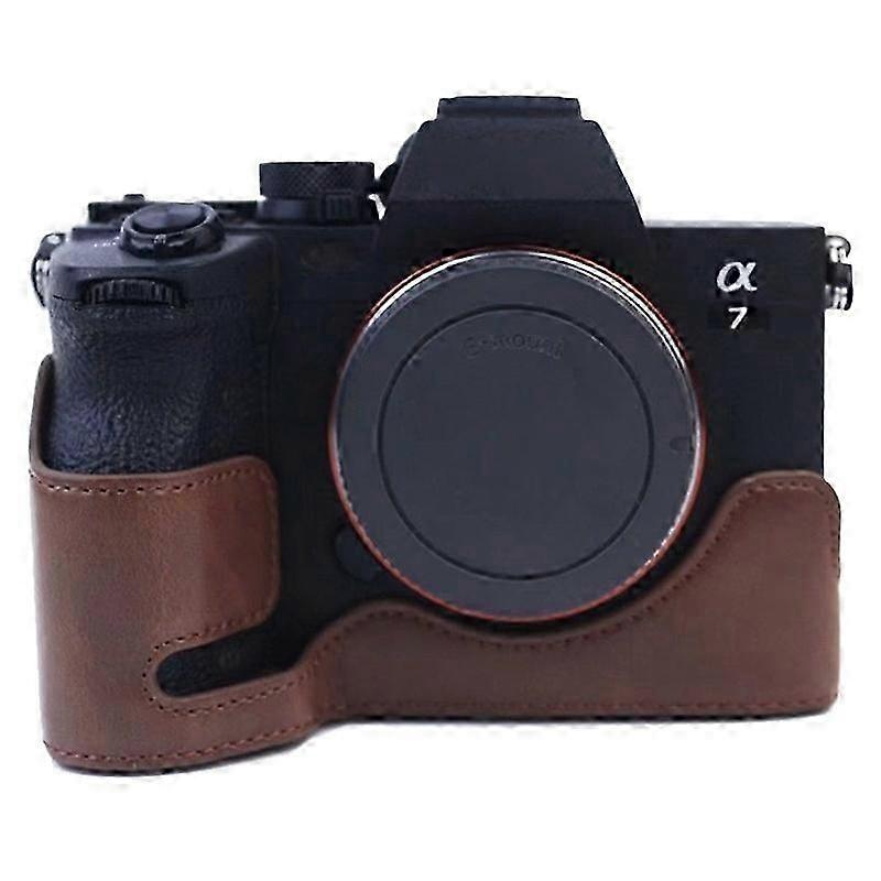 2026 1/4 inch Thread PU Leather Camera Half Case Base for Sony A7 IV