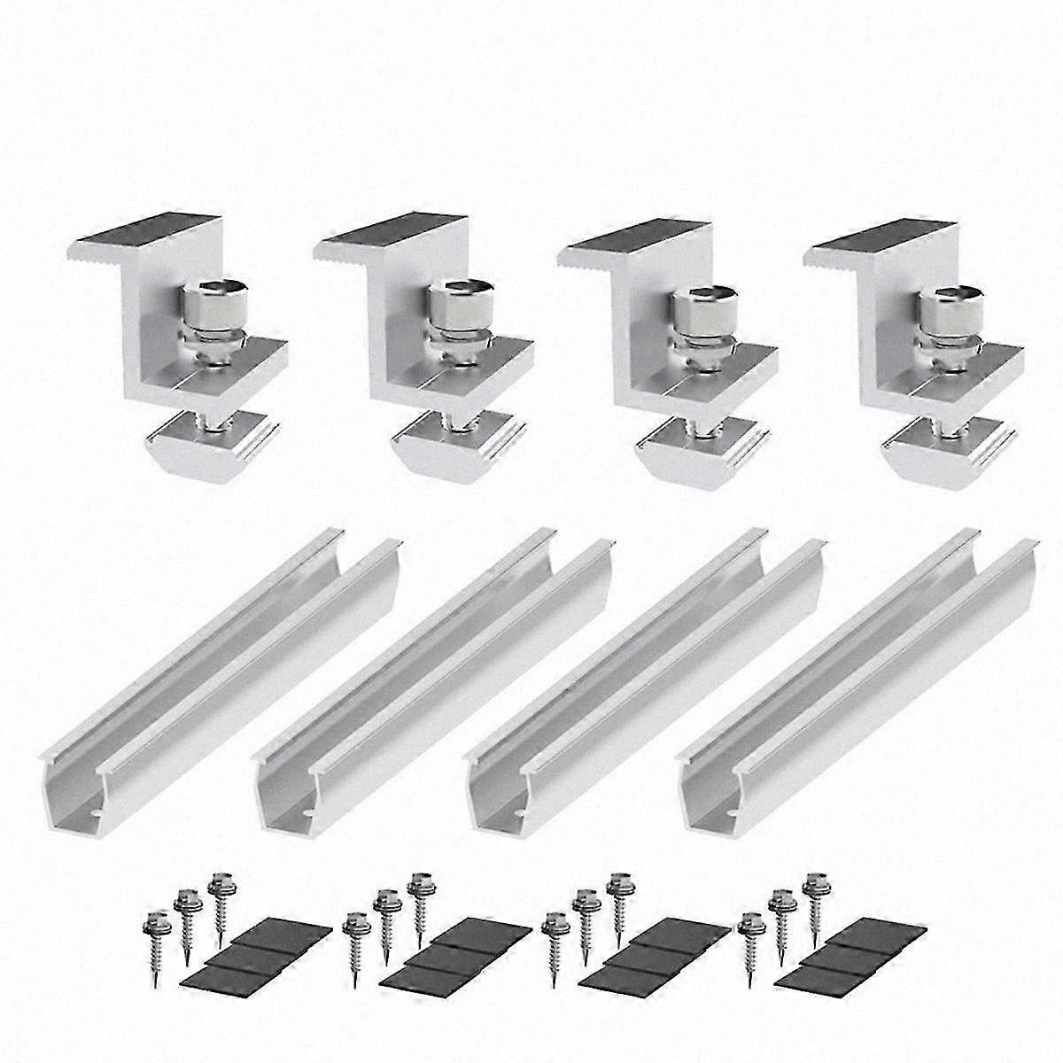 Photovoltaic Panel Mounting Bracket with Rail for Solar Module Fastening System