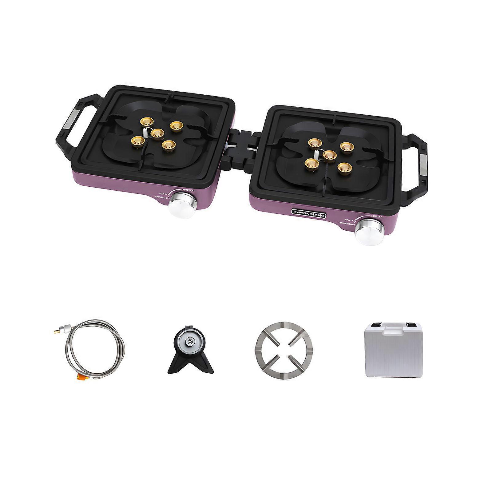 1 Set Multiple Functional Outdoor Stove Including Link Small Container Assist and Case Dense for Quests  Violet