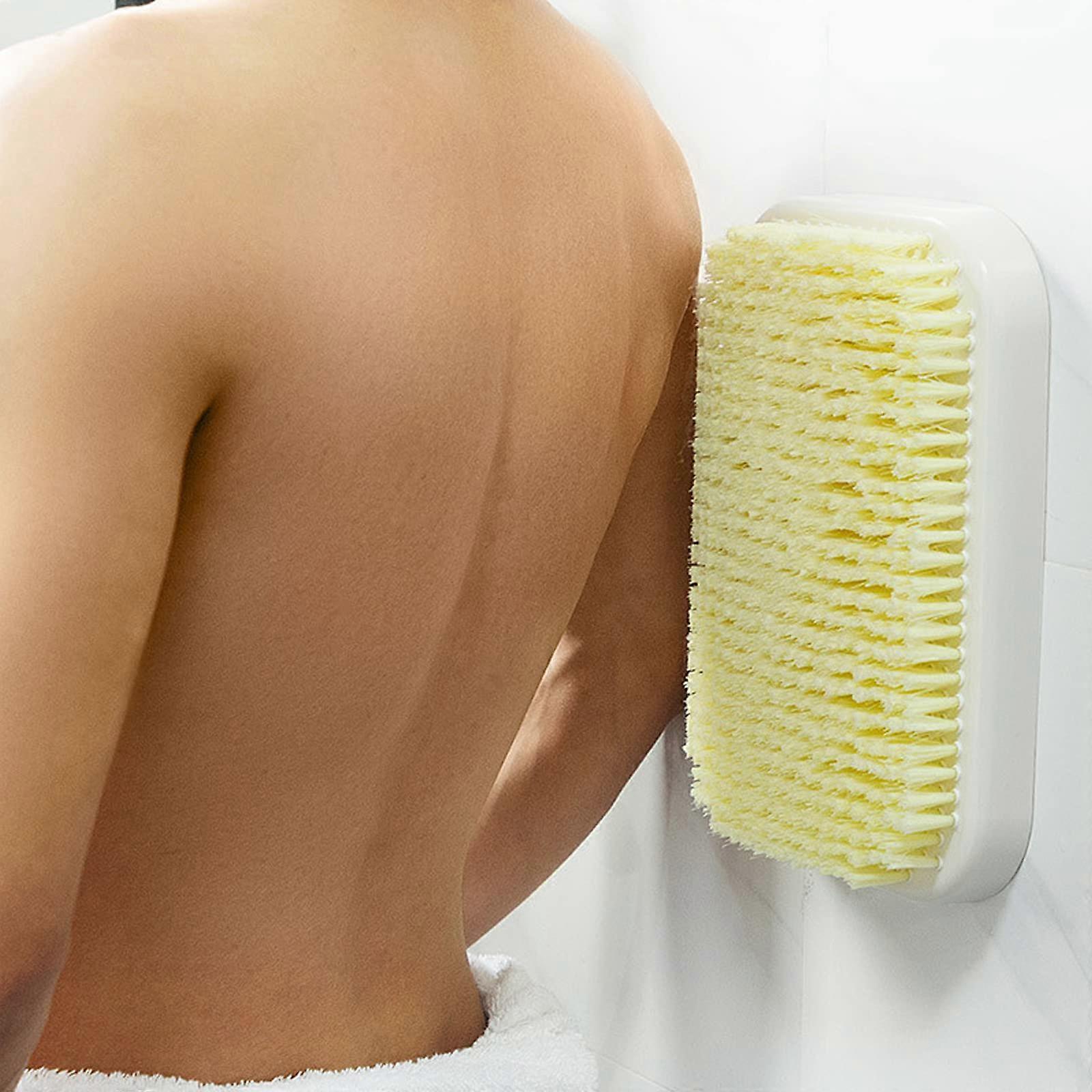 Wall Mounted Back Scrubber for Shower with Full Back Coverage and Gentle Skin Exfoliation