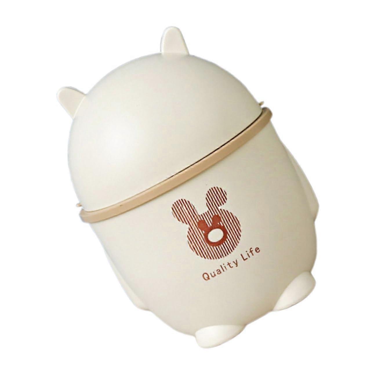 Mini Trash Can with Lid for Office Kitchen Bathroom, Small Plastic Tabletop Garbage Bin