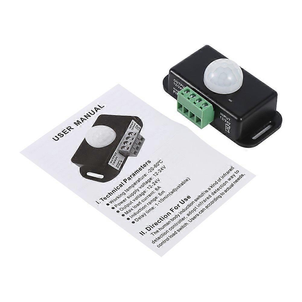 PIR Motion Sensor LED Dimmer Switch 12V 24V Smart Detection for LED Strip Lights Energy Saving