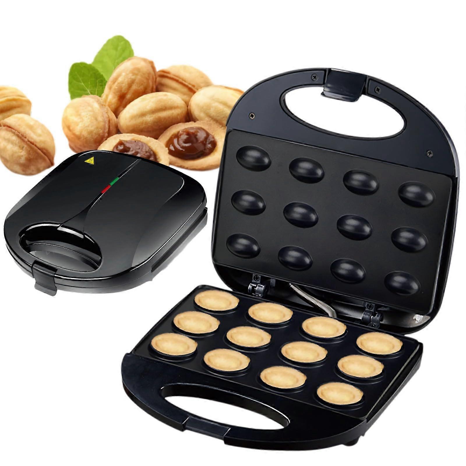 Walnut Cookies Maker with DoubleSided Heating, NonStick 12Hole Electric Cookie Maker