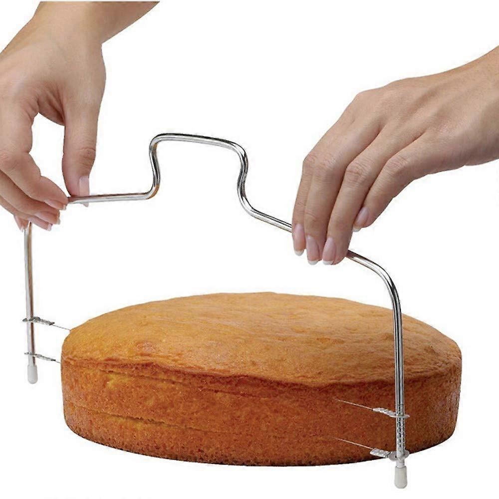 Adjustable Stainless Steel Cake Leveler and Cutter with Wire Height for MultiLayer Cakes