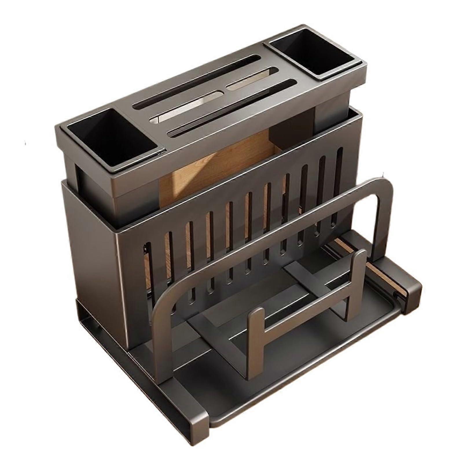 AllinOne Kitchen Storage Organizer with Multifunctional Knife and Cutting Board Holder