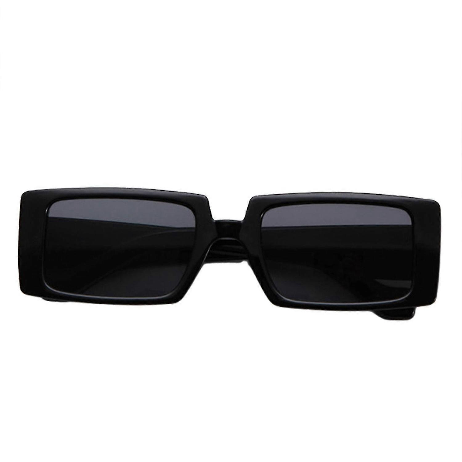 Vintage Style Sunglasses Thick Rectangular Frame Outdoor Vacation Eyeglasses