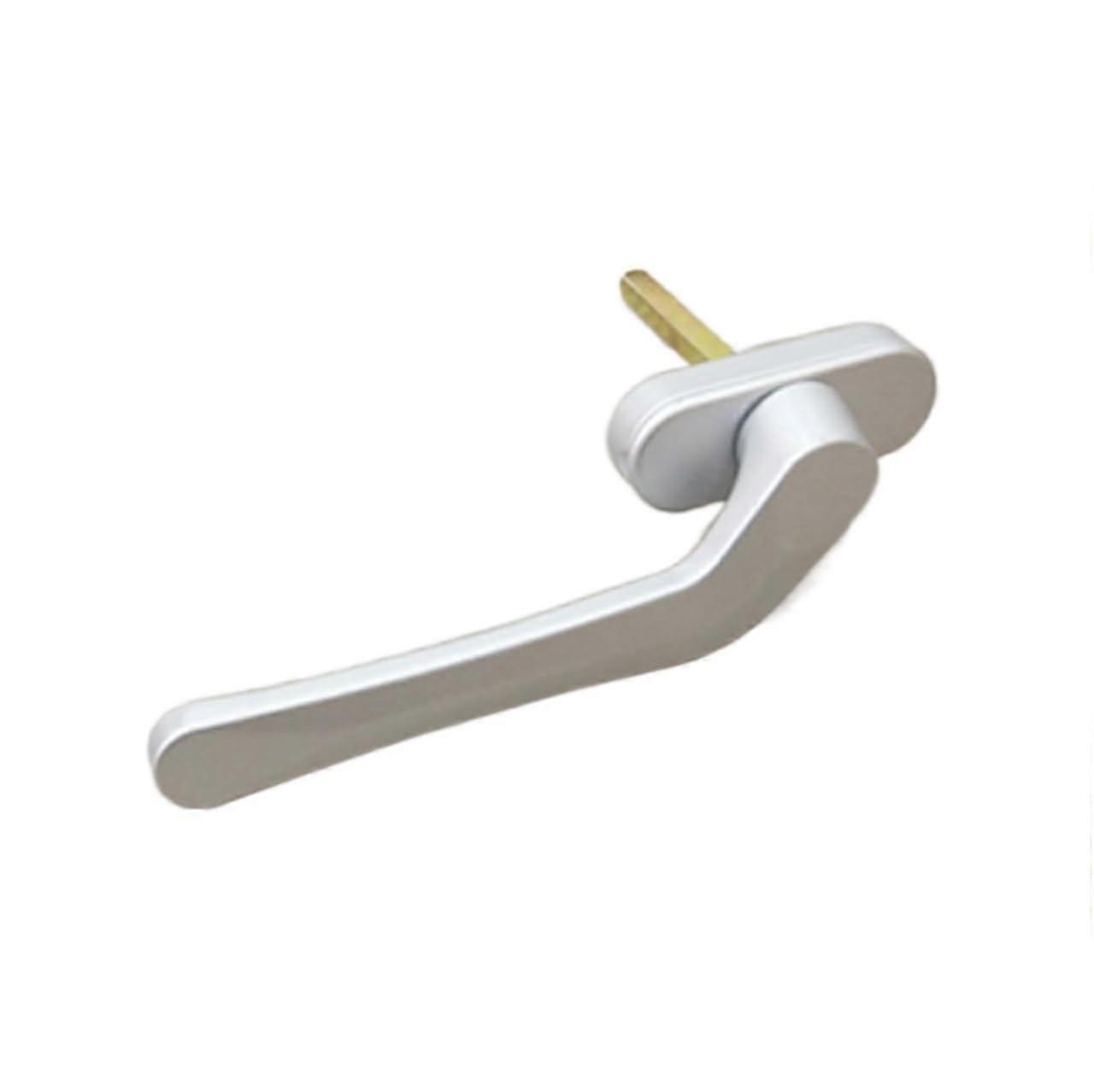 White Steel Window Handle for Folding Door, Ergonomic Flat Design, Left Open Compatible