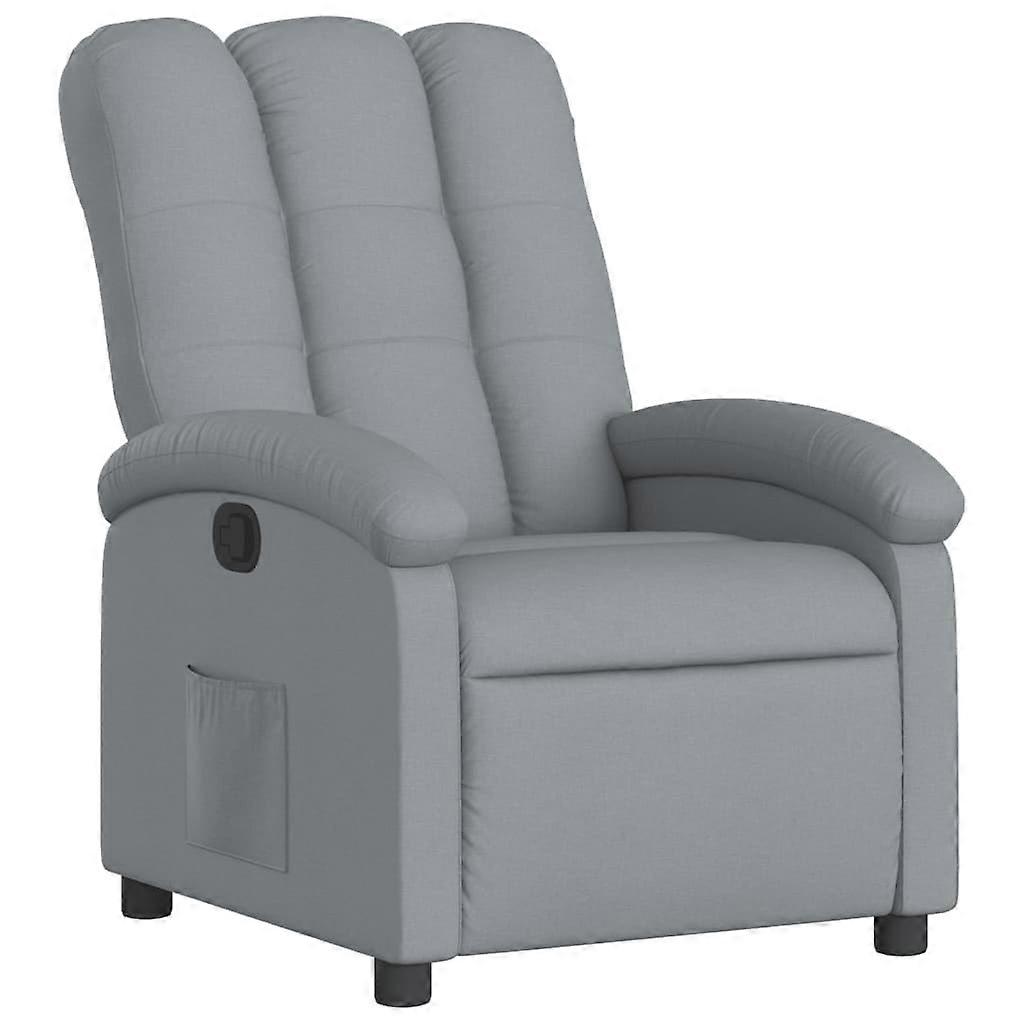 vidaXL Relaxfauteuil lichtgrijze stof