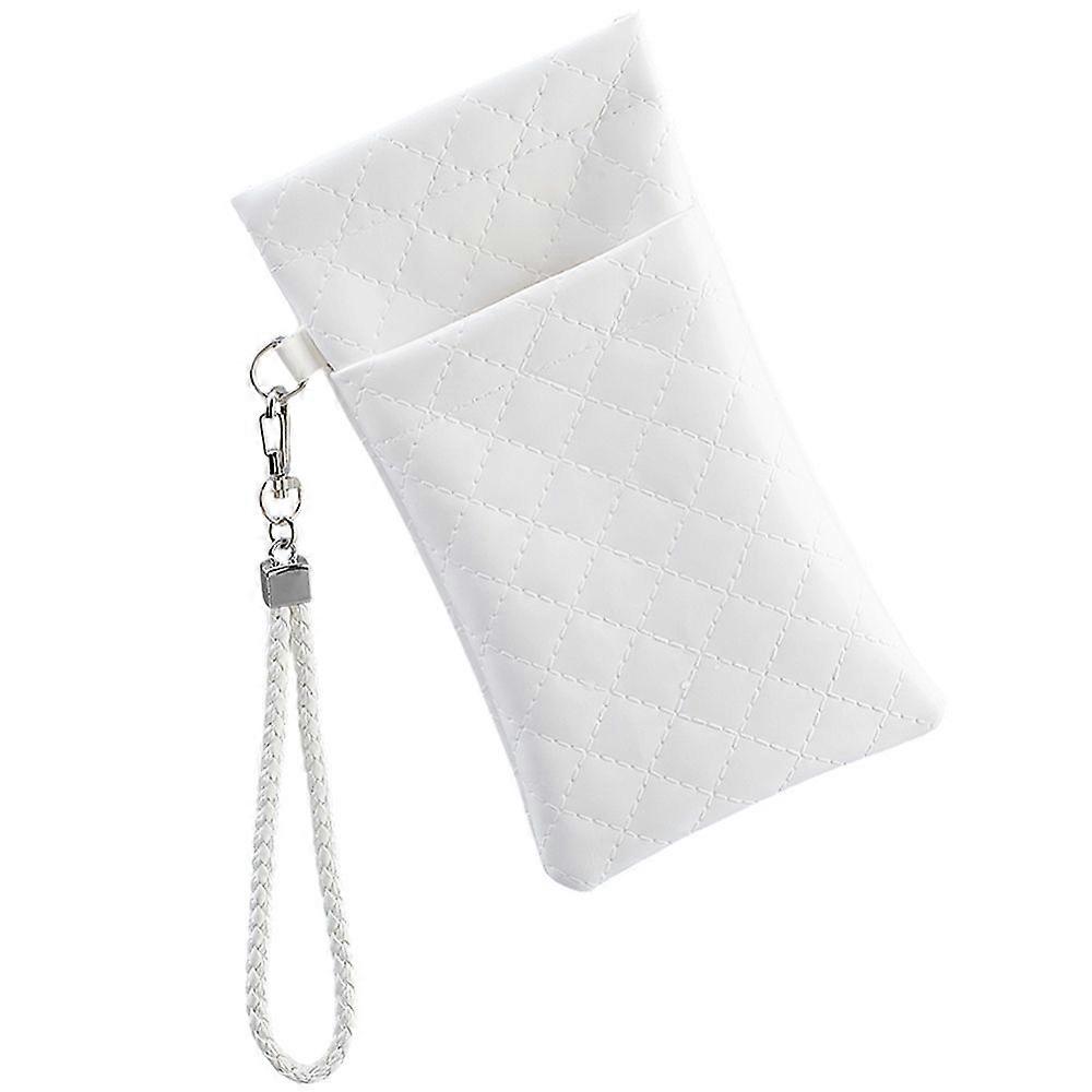 PU Leather Eyeglass Cases Rectangle White 180x105x18mm