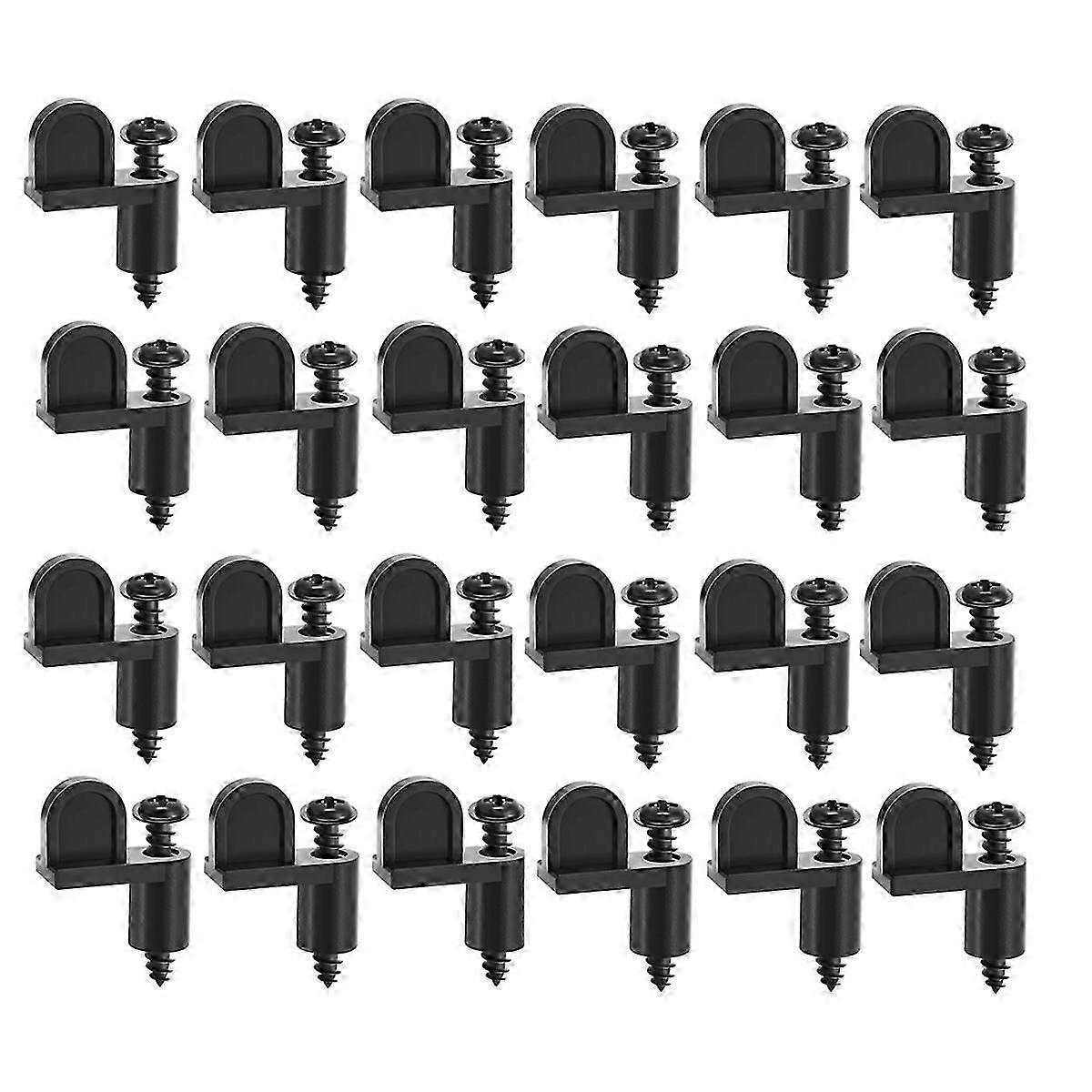 24 Pack 3/8inch Window Screen Clip with Screws Offset Window Clips for Fastens Winter Window Screens