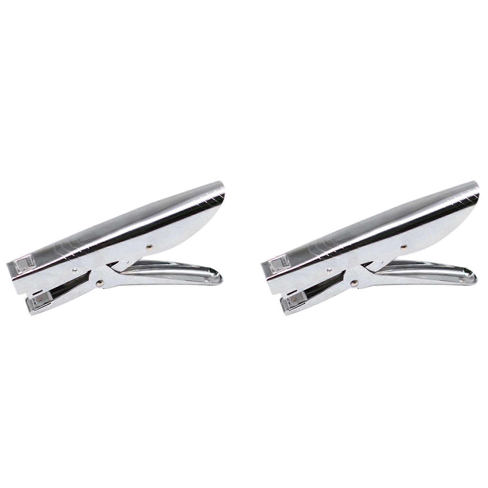 2X Metal Stapler 20 Sheet Paper Stapler Stationery Office Hand Plier Stapler Binding Machine
