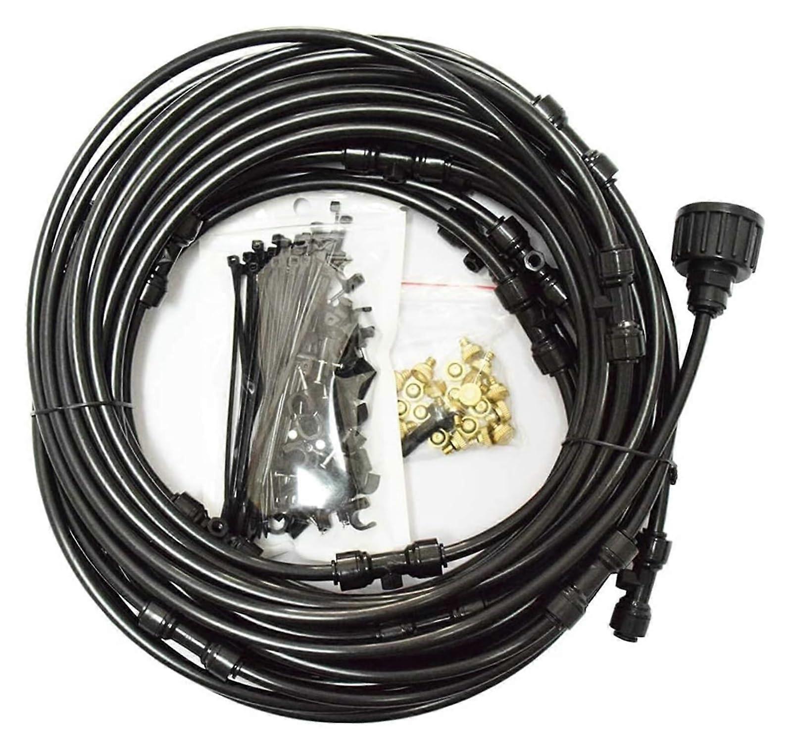 60Ft Patio Misting System for Backyard Cooling, Even Mist Distribution, Flexible Outdoor Setup