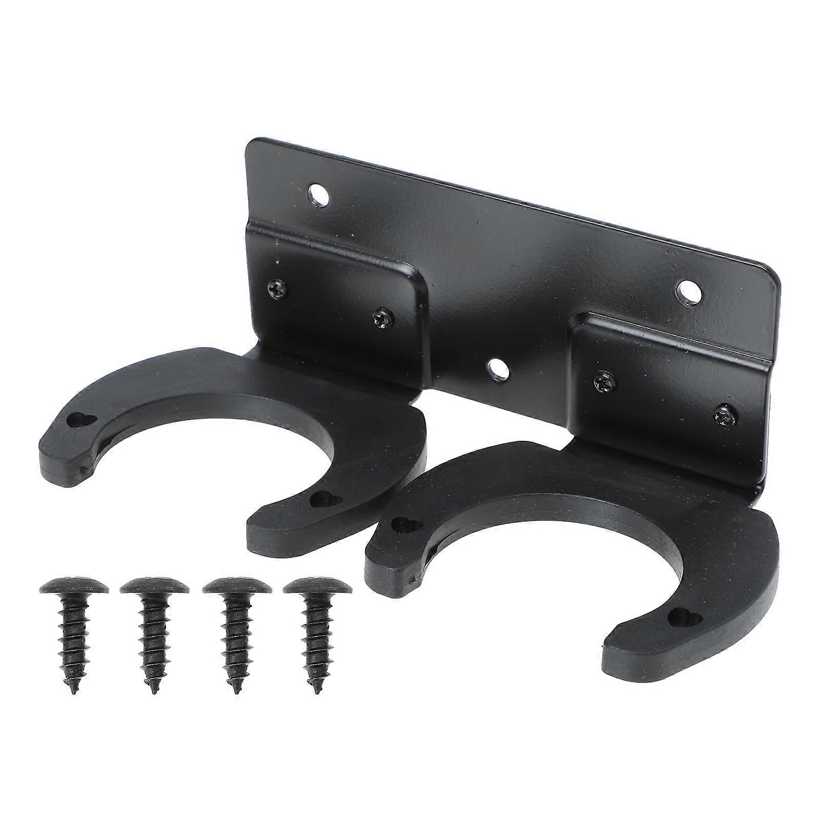 Wall Mounting Microphone Bracket Double Slots Holder 3Sets Black