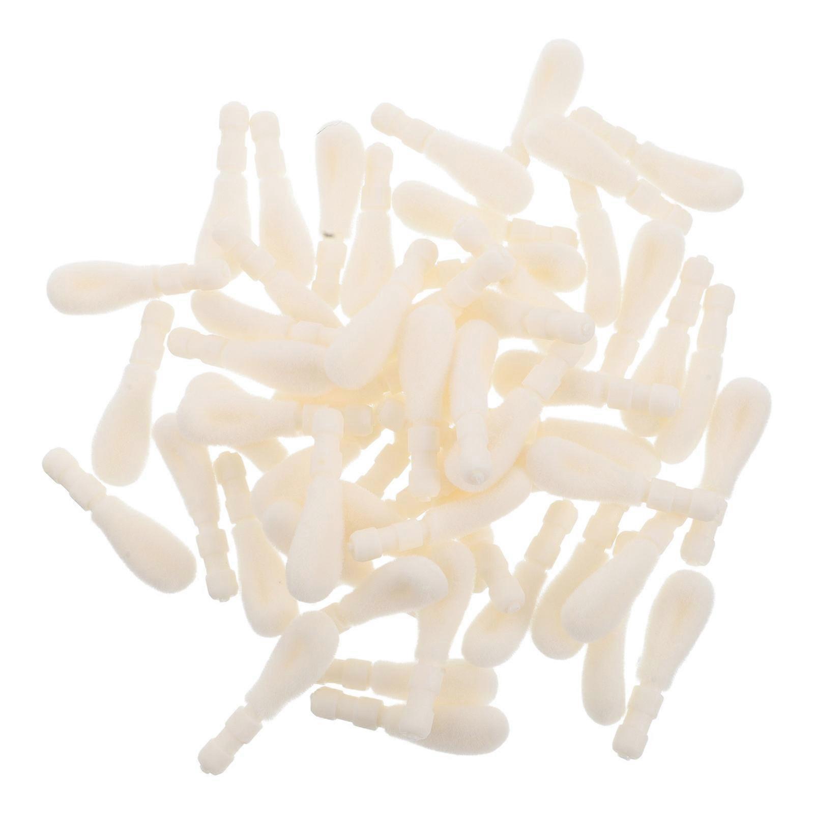 Lip Brush Replacement Heads Soft Flocking Cotton Applicator 50Pcs for Makeup