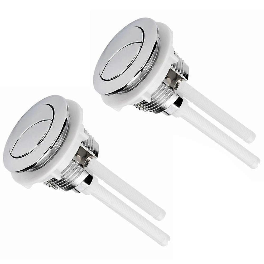 2PCS Toilet Flush Replaces 38mm Double-Button Switch Round Button