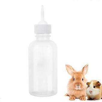 Katzenbabyflasche, 120 ml, weiche Silikon-Haustierflasche mit natürlicher Saugsimulation und sichtbaren Markierungen
