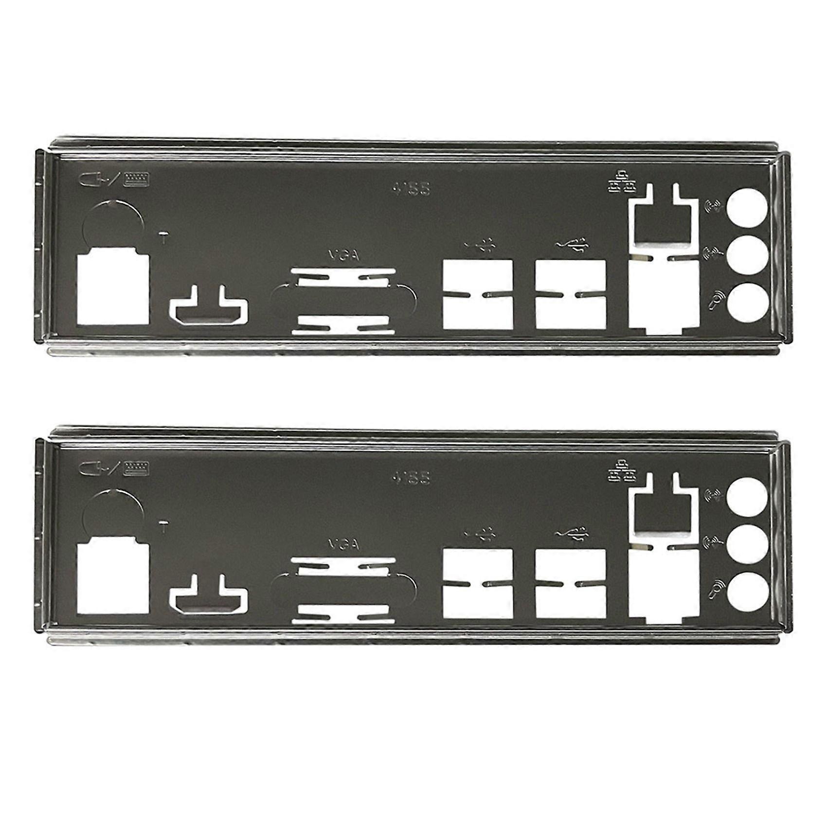 2X I/O Shield Back Plate för B250C B75 12USB B75 8USB Mining Moderkort IO Baffle Chassi Bracket