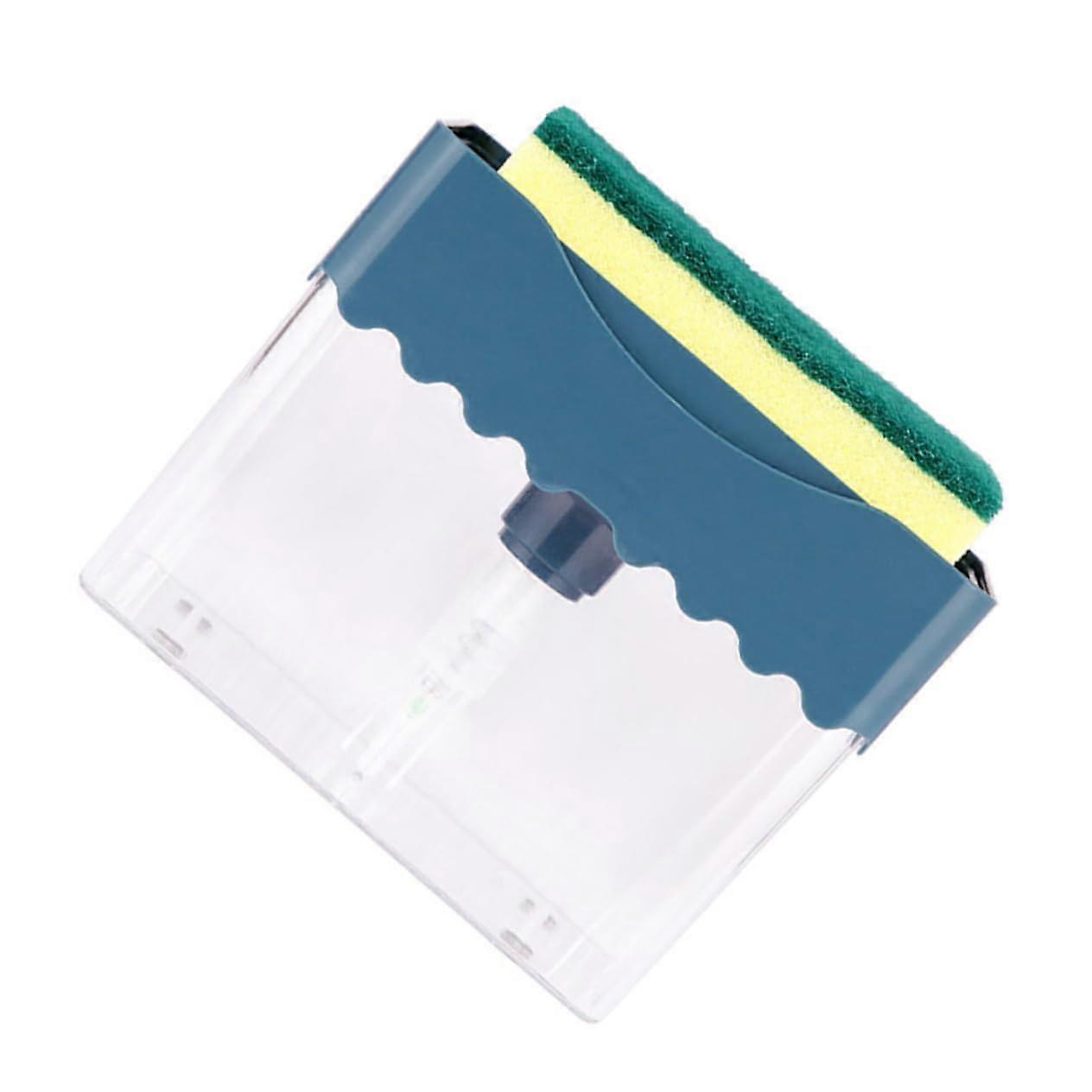 Kitchen Soap Dispenser with Sponge Holder, OneHand Dispensing, Compact SpaceSaving Sink Storage