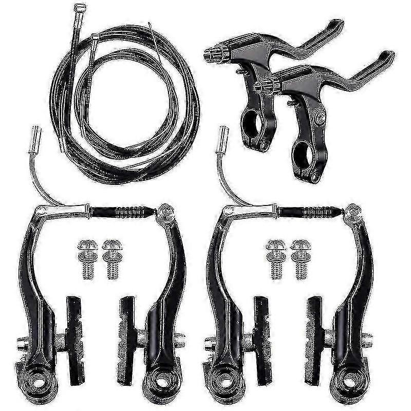Complete V-brake set for mountain bikes with cables