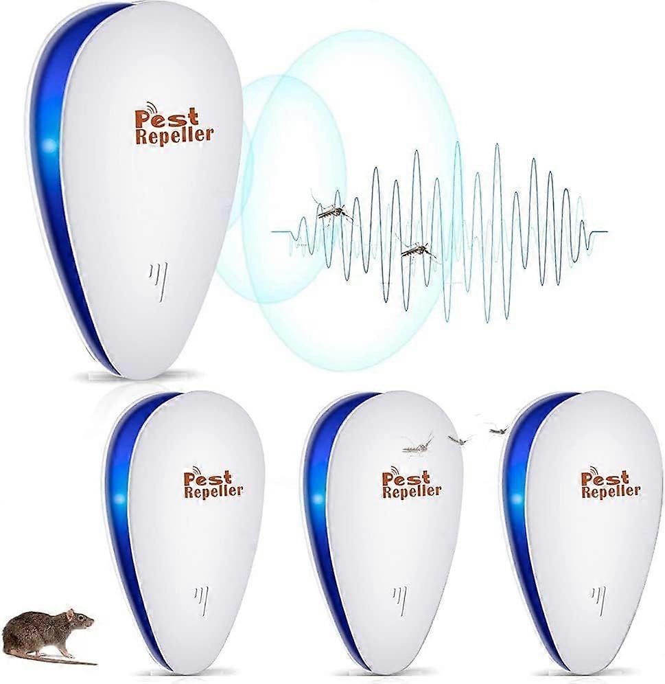 Upgraded Ultrasonic Pest Repeller, 4 Pack Pest Repeller for Insects, Insect