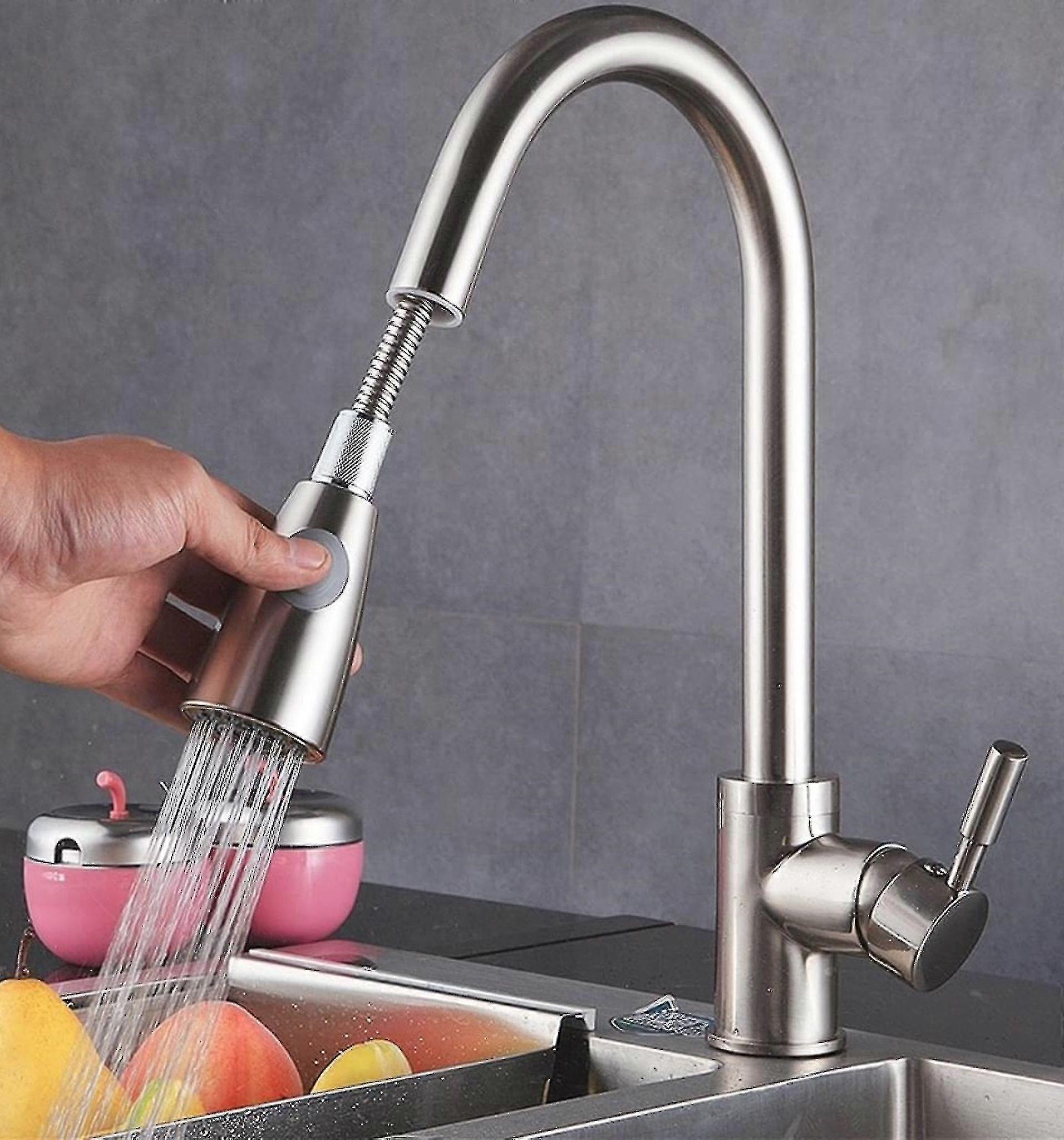 Extendable SUS304 Kitchen Faucet 360 Degree Rotatable Kitchen Tap